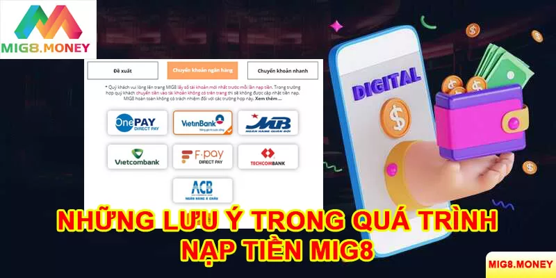 Một số lưu ý cần thiết giúp anh em nạp tiền thành công